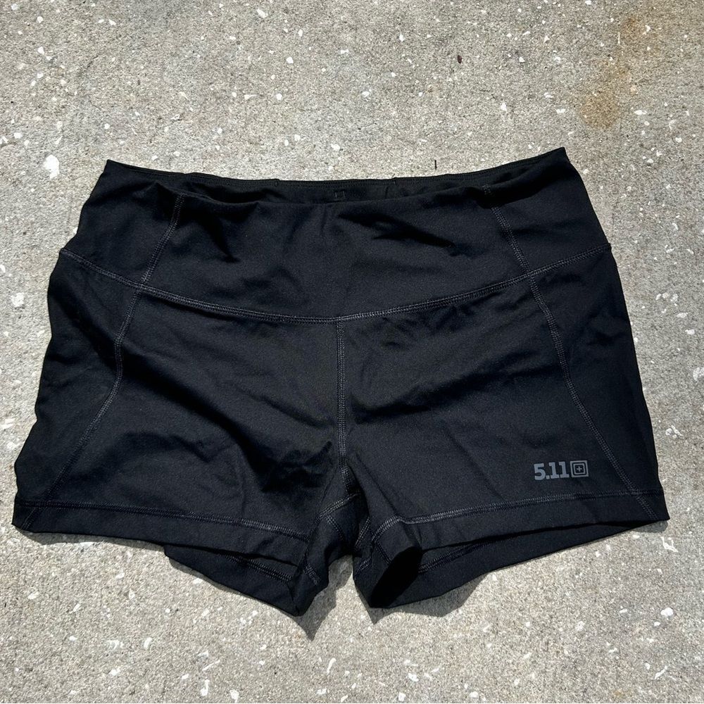 5.11 Tactical PT-R Black Workout Shorts // athletic spandex hot mini
